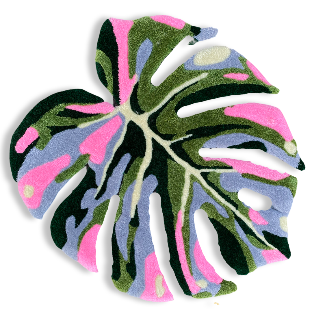 monstera tufted rug Monstera Leaf Tufted Rug – Rugshub
