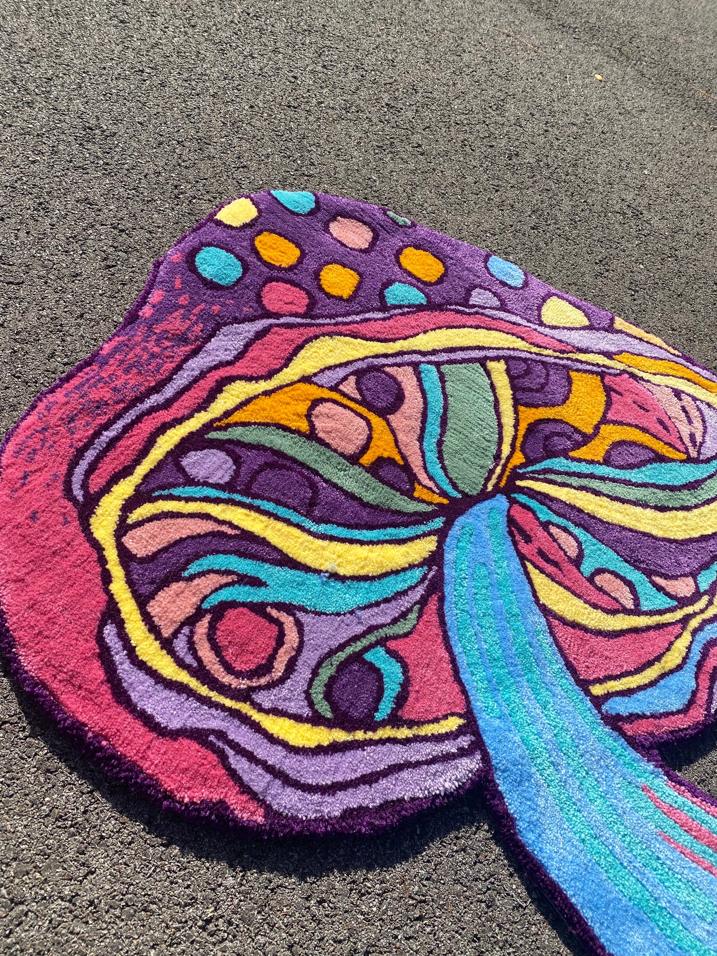 Abstract Mushroom Rug