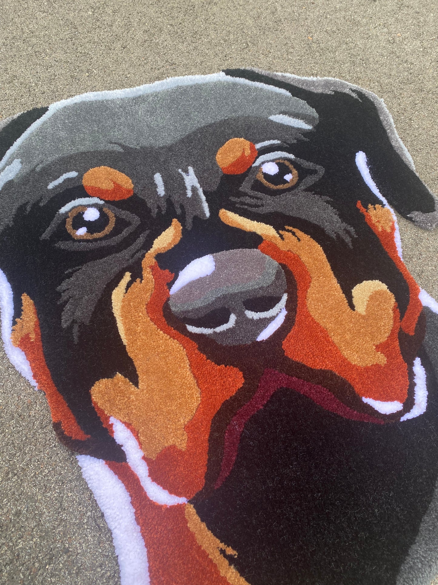 Rottweiler Dog Tufter Rug