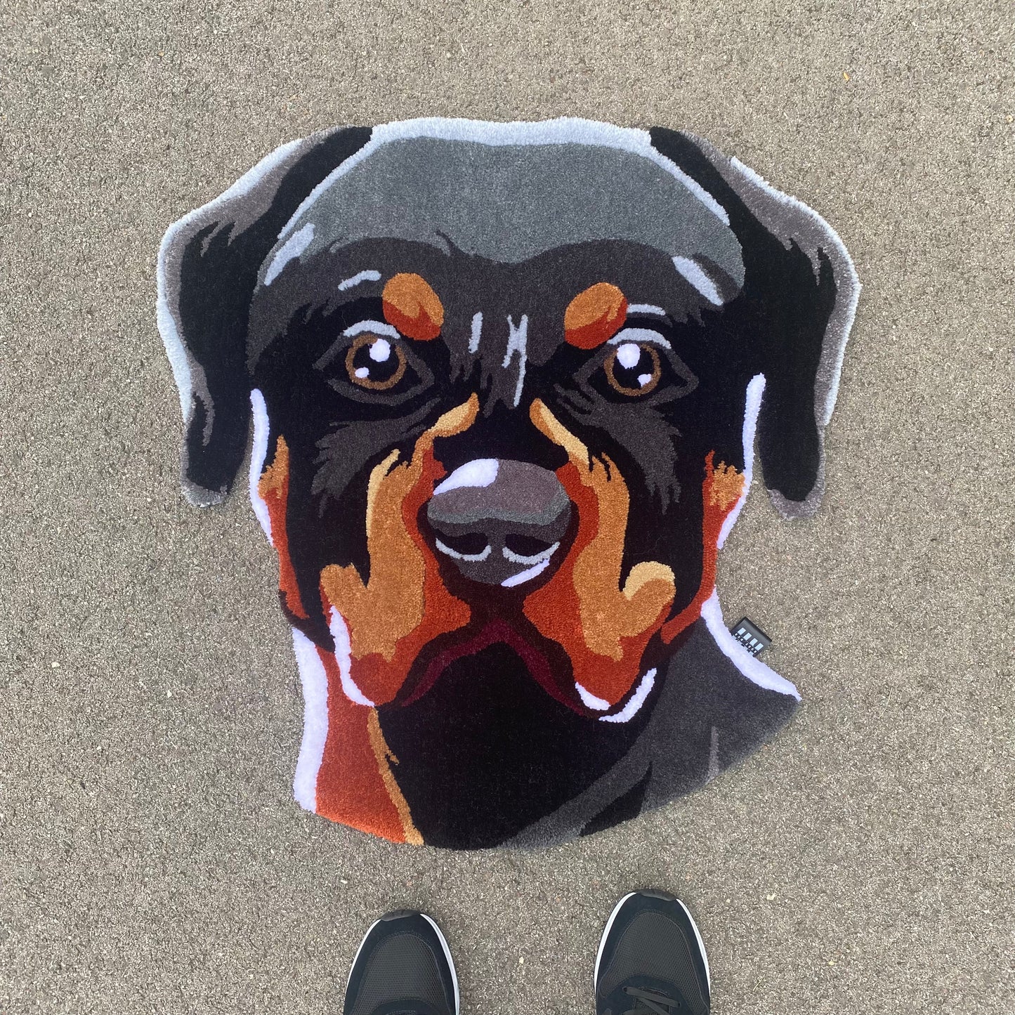 Rottweiler Dog Tufter Rug