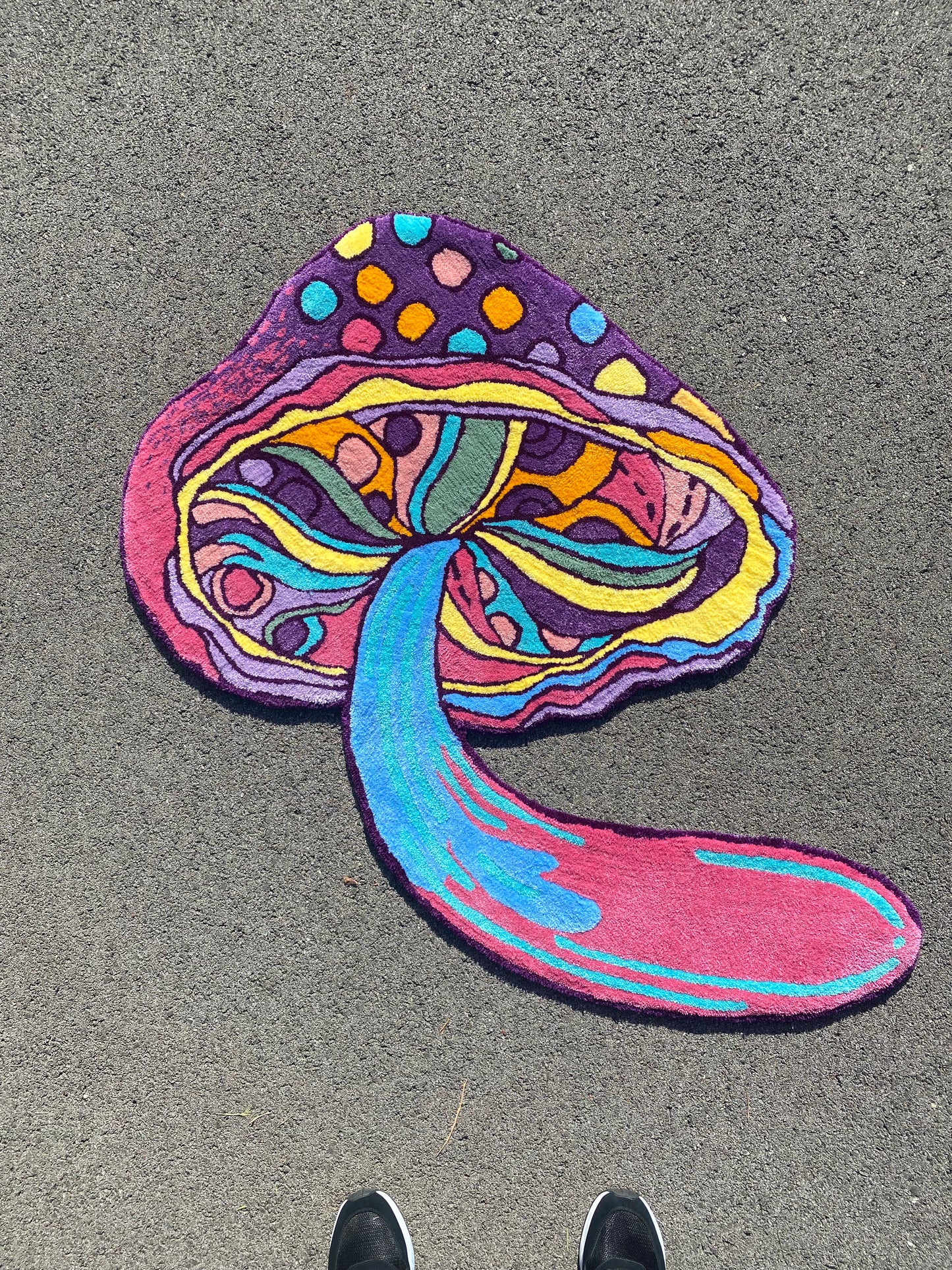 Abstract Mushroom Rug